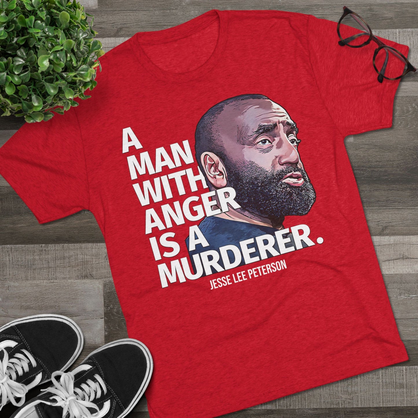 A MAN WITH ANGER | Unisex Tri-Blend Crew Tee