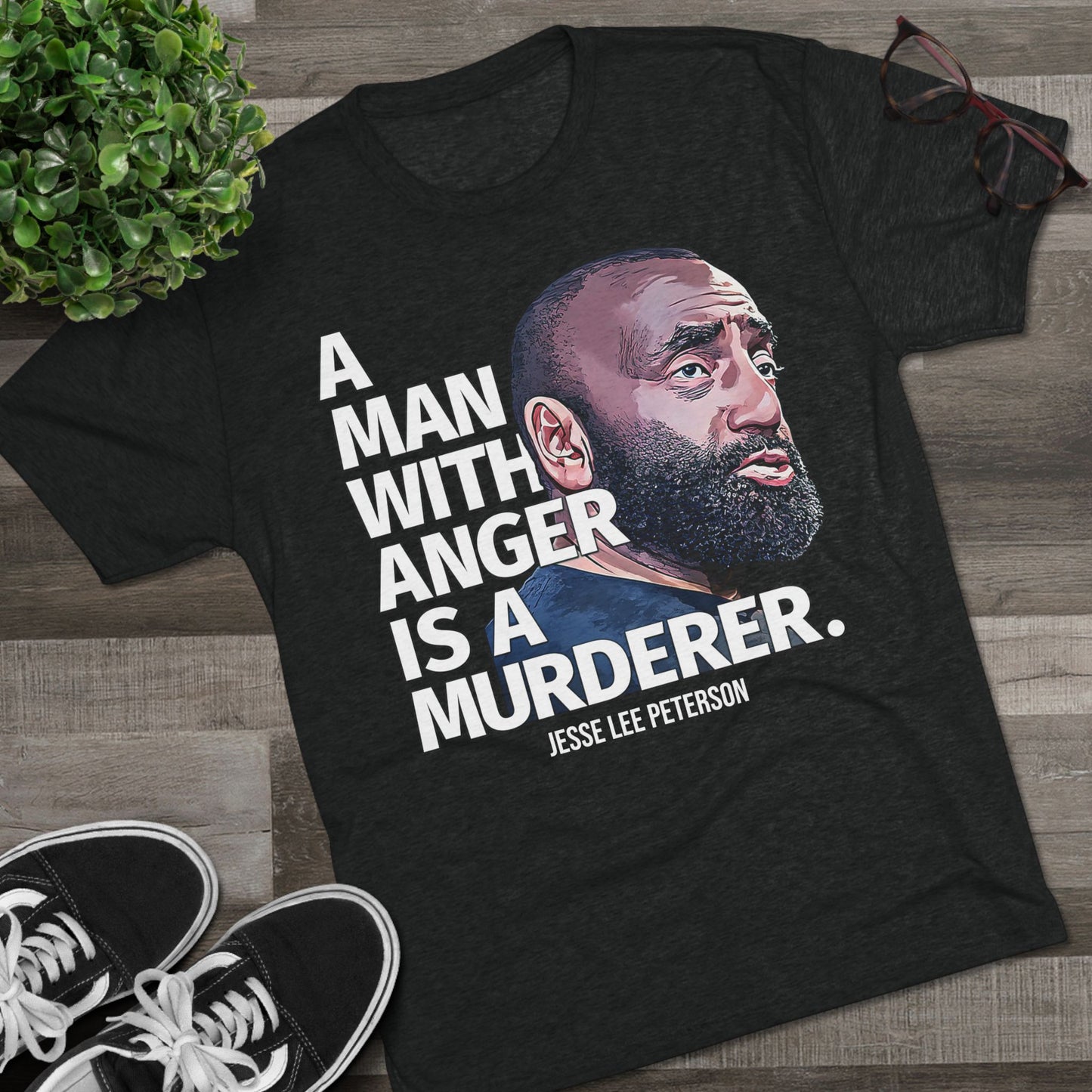 A MAN WITH ANGER | Unisex Tri-Blend Crew Tee